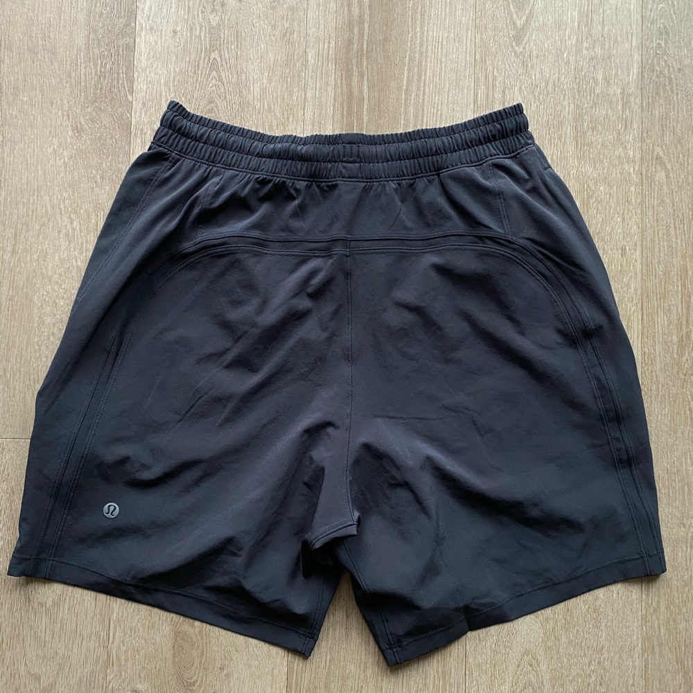 lululemon athletica Black Men's Athletic Shorts with Elastic Waist